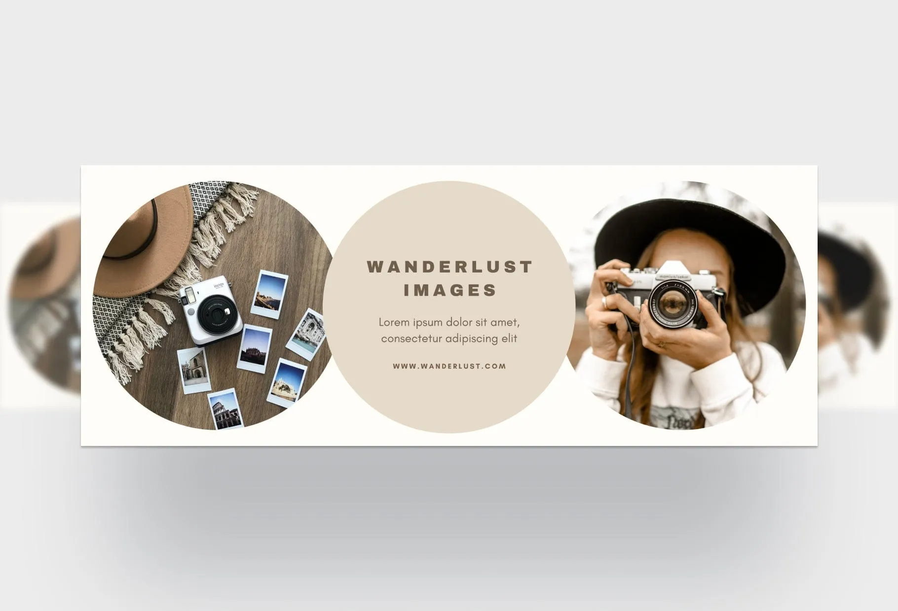 Wanderlust Images Facebook Cover for Photographers Editable Canva Template