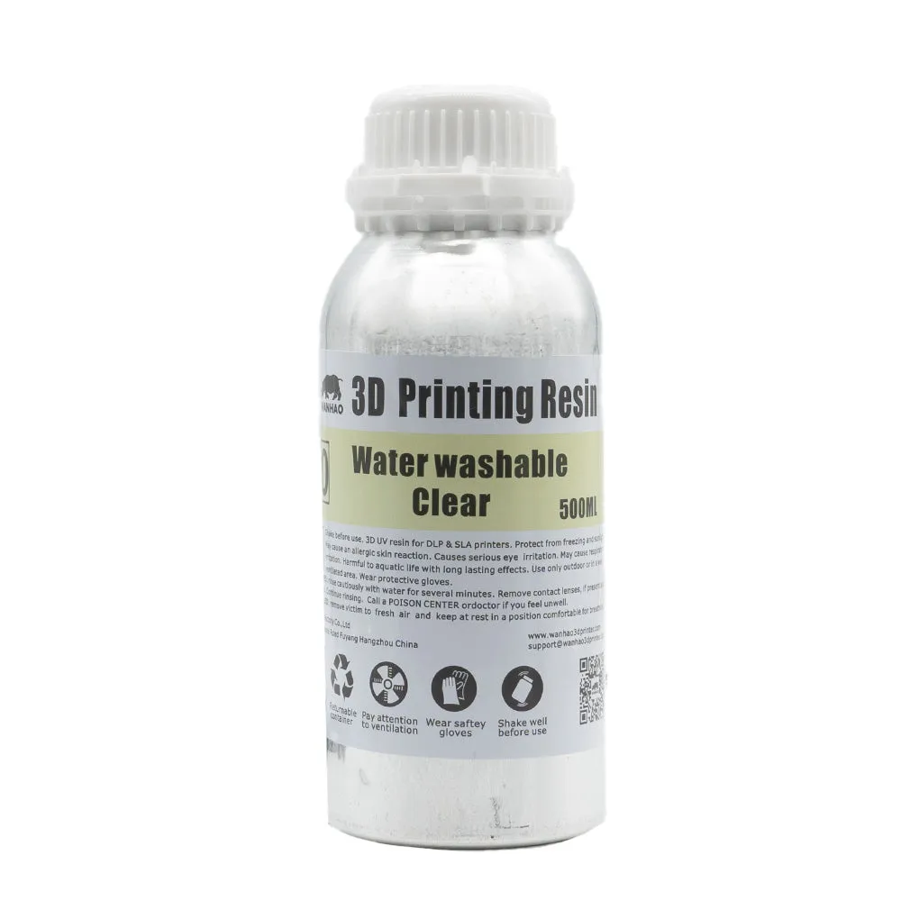 WANHAO RESINE LAVABLE A L'EAU CLEAR 500ml