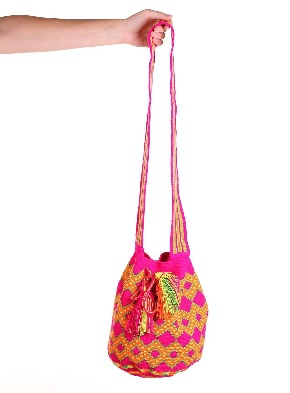 WB113 - Crochet Wayuu Bucket Bag – One-of-a-kind Design