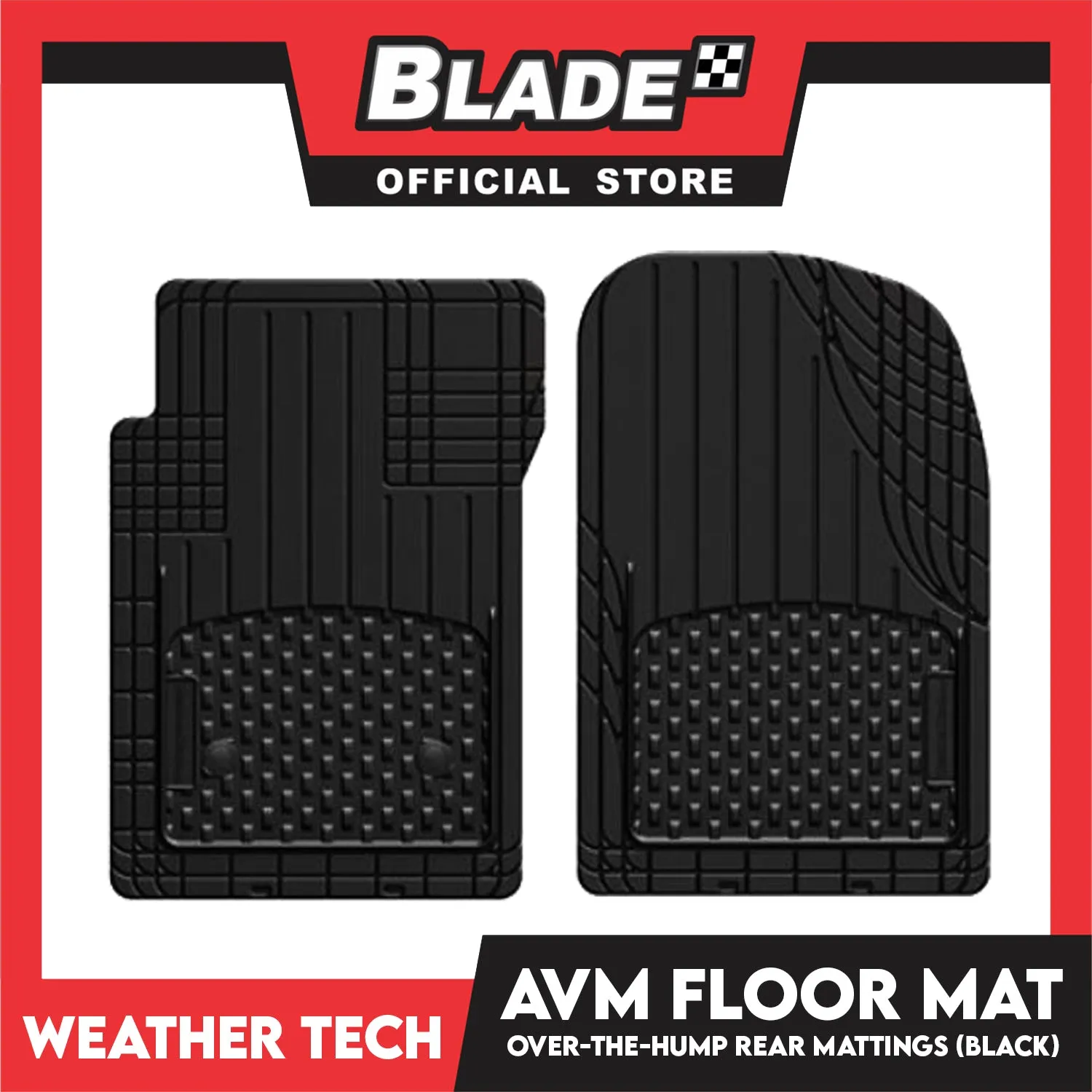 WeatherTech Universal Fit Over-The-Hump Rear Floor Liner WT11AVMOT(Black)