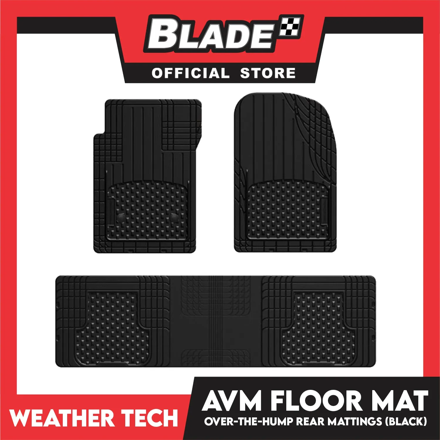 WeatherTech Universal Fit Over-The-Hump Rear Floor Liner WT11AVMOT(Black)