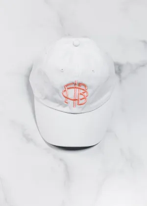 White Branded Baseball Hat
