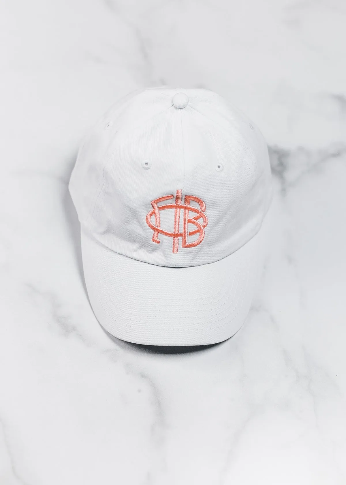 White Branded Baseball Hat