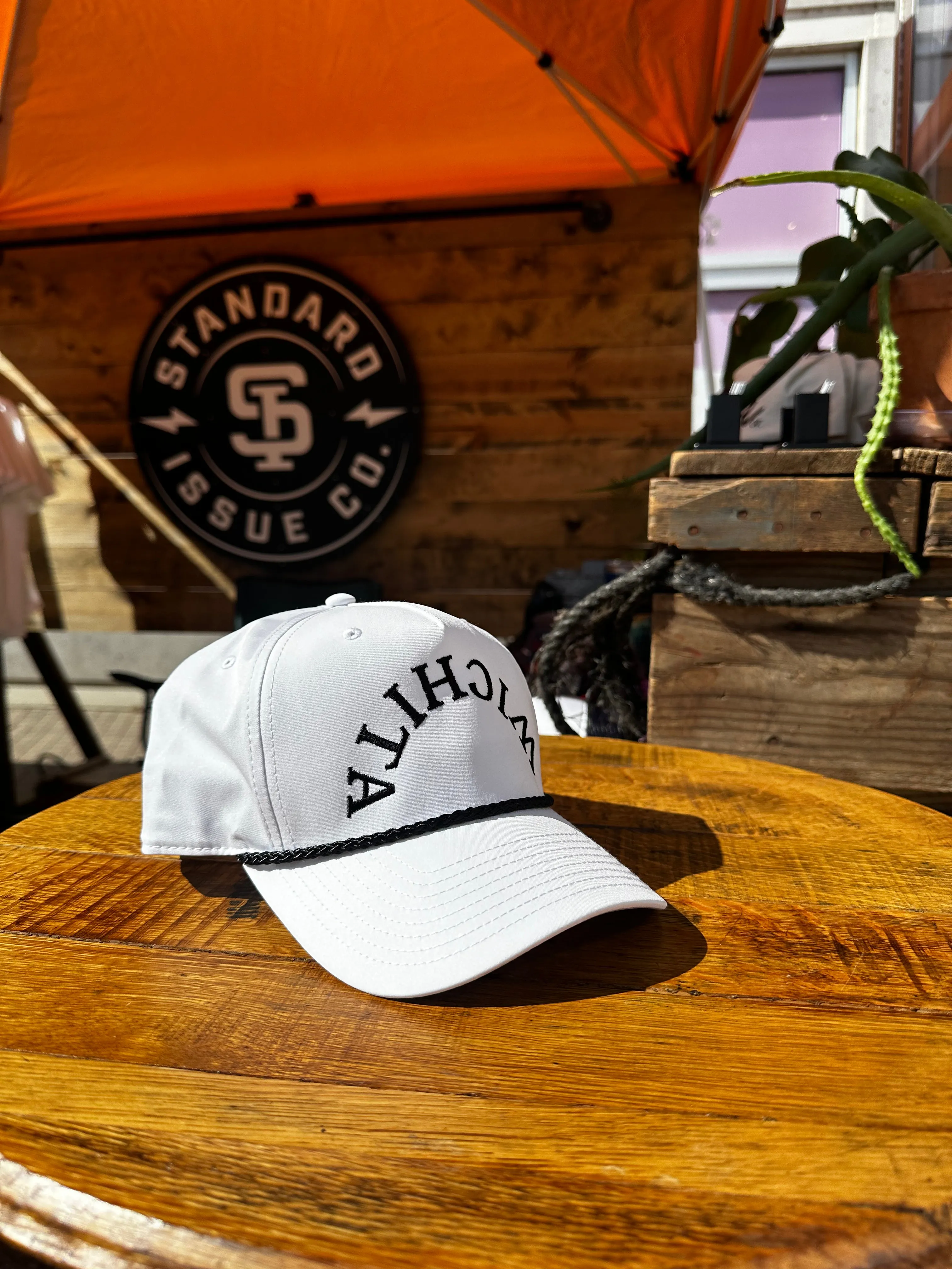 Wichita White & Black Rope Cap