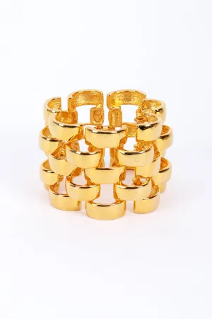 Wide Curve Link Bracelet