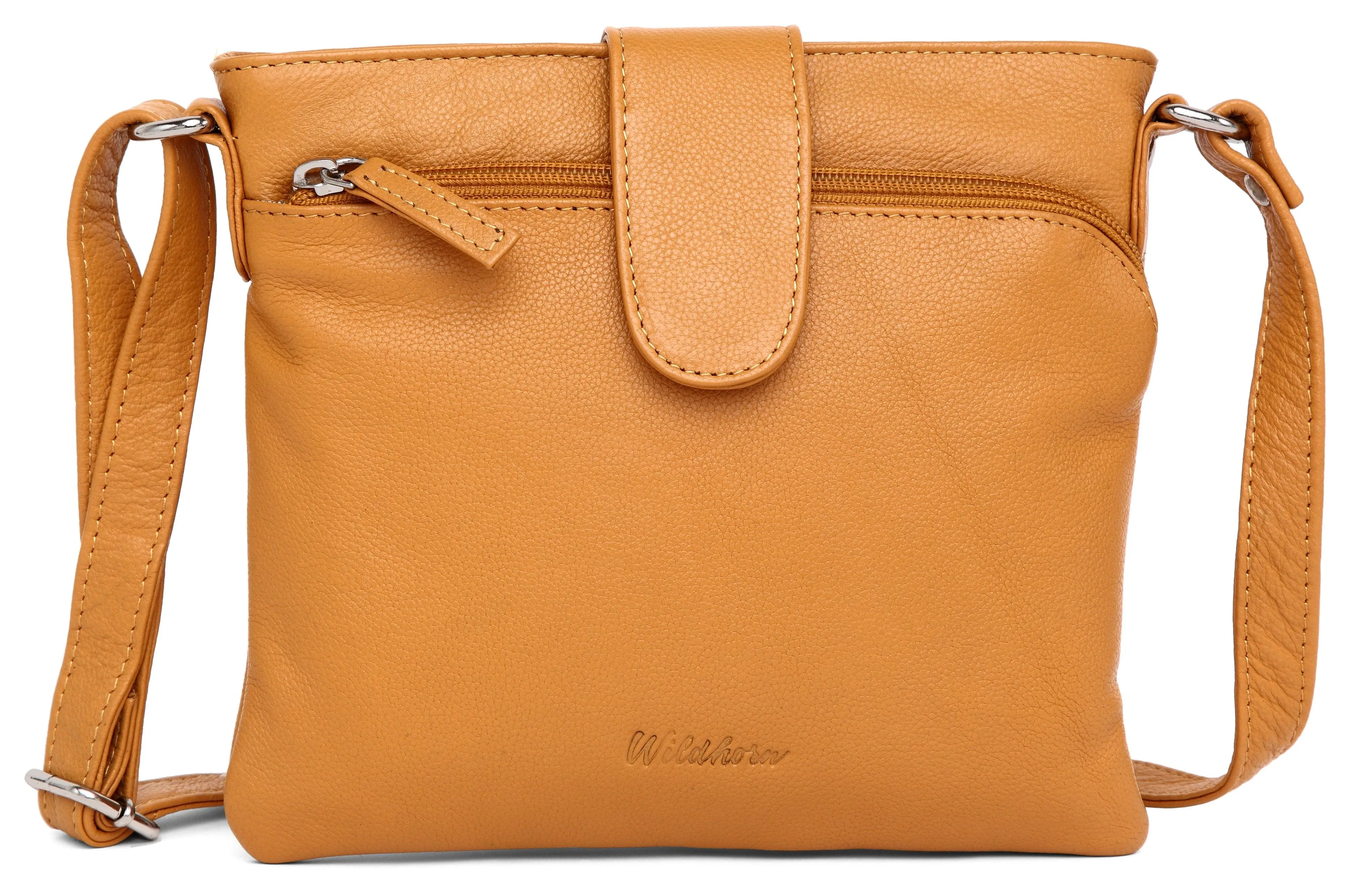 WildHorn® Upper Grain Genuine Leather Ladies Sling Bag| Crossbody Bag for Girls & Women