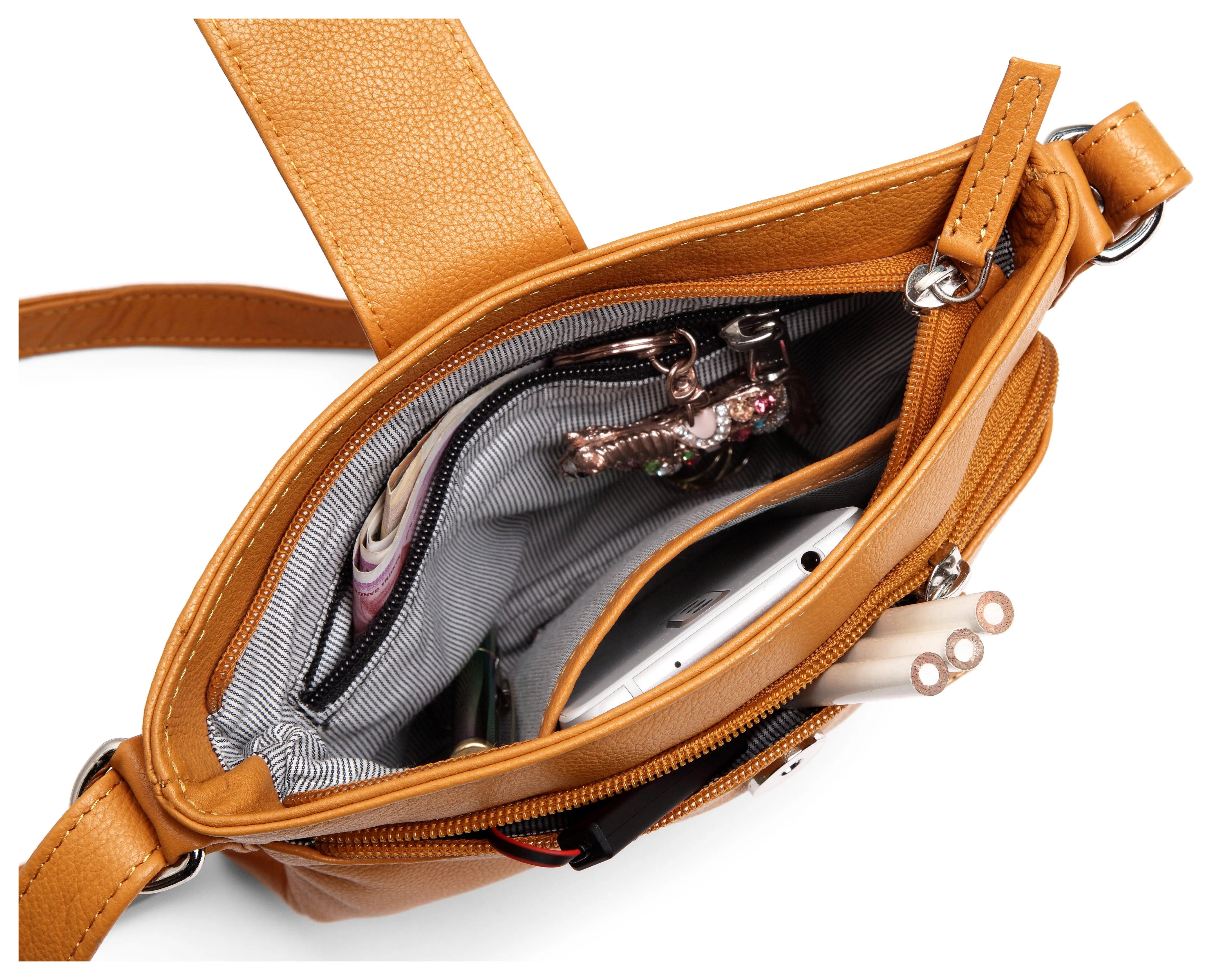 WildHorn® Upper Grain Genuine Leather Ladies Sling Bag| Crossbody Bag for Girls & Women