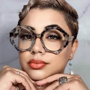 Women Glasses Frames Optical Clear Transparent Lens Myopia Fashion Metal Frame Prescription Eyewear Computer Glasses