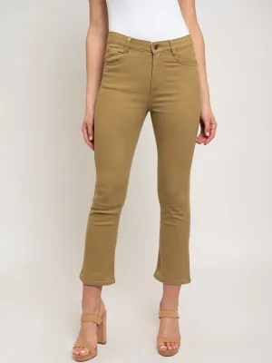 WOMEN'S BUTTON CLOSURE ANKLE PANTS