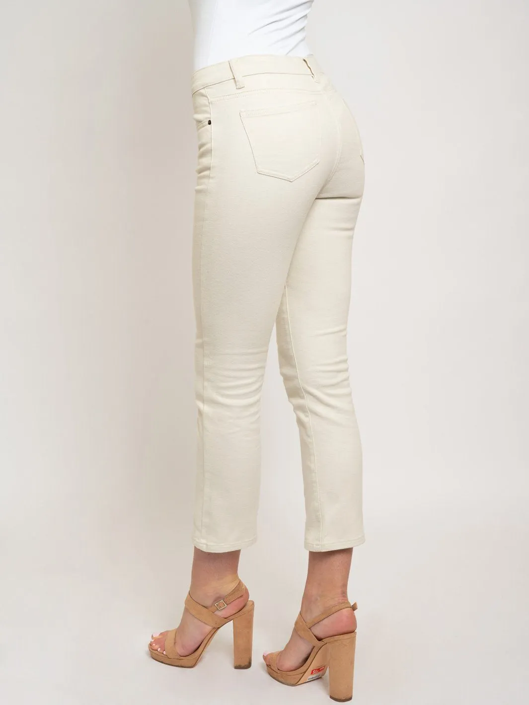 WOMEN'S BUTTON CLOSURE ANKLE PANTS