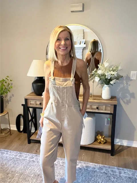 Woven Knot Strap Overalls