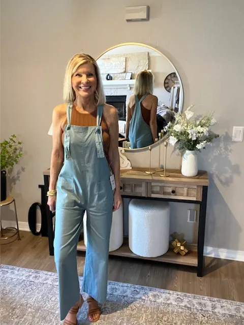 Woven Knot Strap Overalls