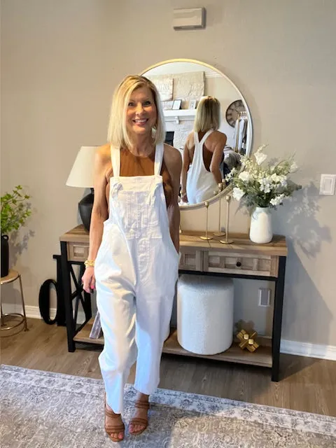 Woven Knot Strap Overalls