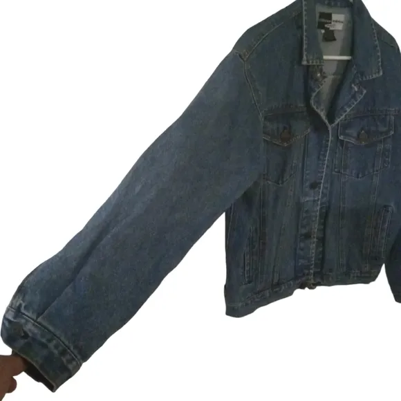 Y2K 90's VTG Jean Jacket Willi Wear Sport Denim Pockets Button Front Western M