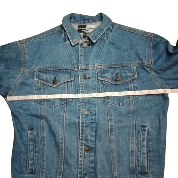 Y2K 90's VTG Jean Jacket Willi Wear Sport Denim Pockets Button Front Western M