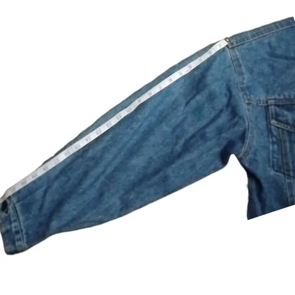 Y2K 90's VTG Jean Jacket Willi Wear Sport Denim Pockets Button Front Western M