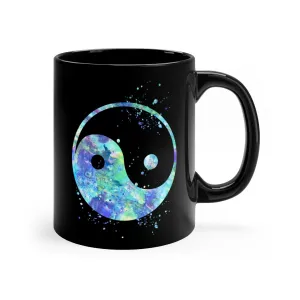 Yin Yang Black Mug 11oz