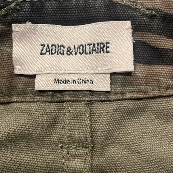 Zadig &amp; Voltaire Jeu Camou Skirt Size 34