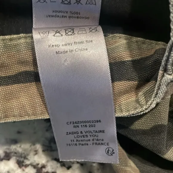 Zadig &amp; Voltaire Jeu Camou Skirt Size 34