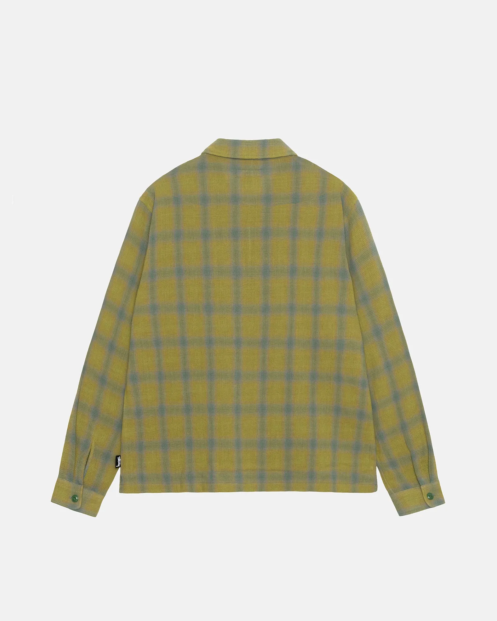 ZIP SHIRT TWISTED YARN PLAID